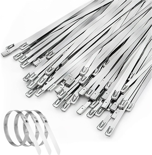 100 fascette metalliche - metalliche, in