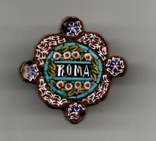 Vecchia spilla micro mosaico Roma.