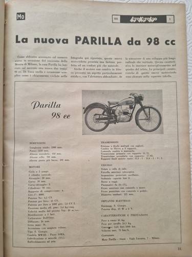 Moto parilla reportage - moto,