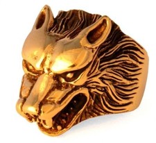 Anello Freki Testa Di Lupo