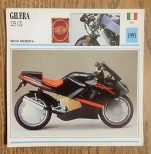 Cartolina Motocicletta GILERA 125 CX SPORT 1991 DE AGOSTINI Leggere descrizione 