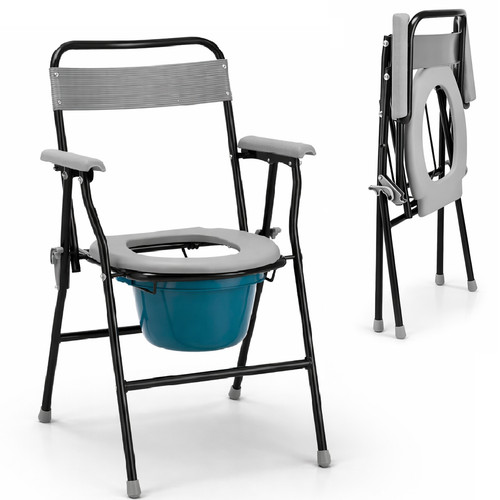 Sedia pieghevole con vaso - wc,