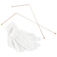 Set 2 Pezzi Asta Sonda in Rame con Guanti Professionali per Trovare Acqua