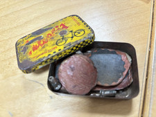 Scatolina latta smaltata vintage kit riparazione bici W. Germany anni ’60-’70