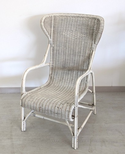 Poltrona legno vimini - -, legno,