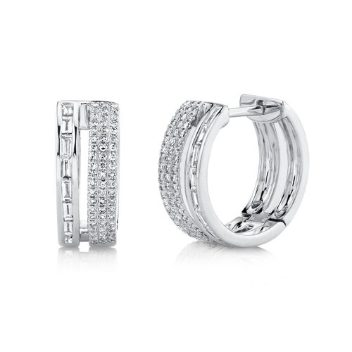Baguette diamante orecchini - diamante, a