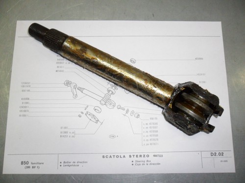 Piantone sterzo fiat 850 - sterzo,
