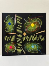 Quadro - Ennio Finzi - Dipinto tecnica mista e collage su cartoncino