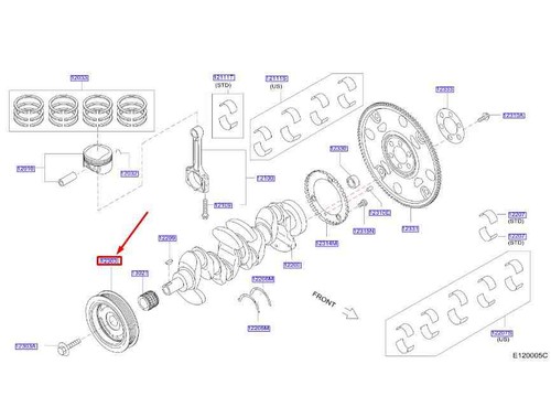 Puleggia albero motore nissan - albero,