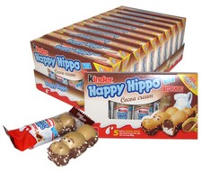 Kinder Ferrero Happy Hippo Cacao 10 astucci x (20,7 g x 5) ciascuno - Totale 50 pezzi