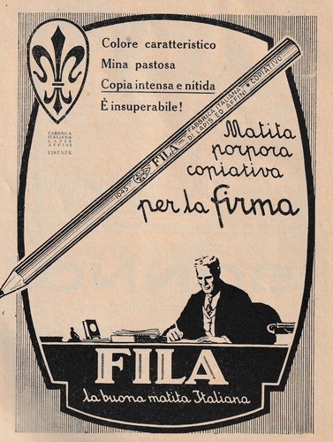 Pubblicita 1926 fila matita - fila,