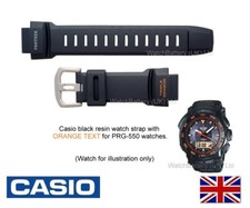 Cinturino Orologio Originale Casio Casio PRG-550, PRG550, PRG-550-1A4 - Resina Nera
