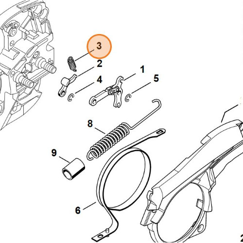 Stihl molla freno catena - freno,