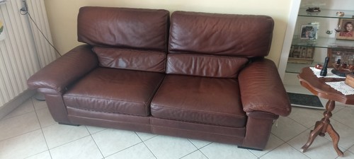 Divano letto cuoio posti - letto,