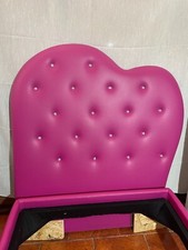 Letto singolo cuore rosa con swarovski