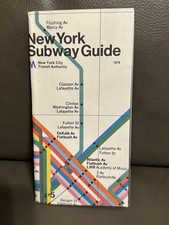 MAPPA TRENO PIEGHEVOLE VINTAGE NYC TRANSIT MTA METROPOLITANA 1978 VIGNELLI🔥🔥🔥