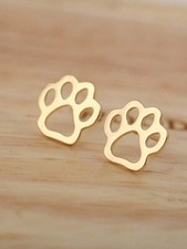 Dog paw imprint earrings - paw,