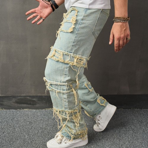Pantaloni jeans uomo hip hop