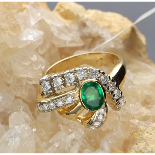Anello con smeraldo - smeraldo,