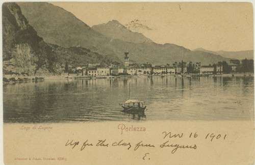 Porlezza lago lugano - -lago, 1901