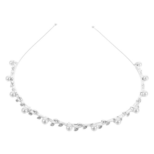 Elegante diadema foglia strass