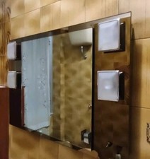  SPECCHIO BAGNO Luci Mobile Interno ITALIAN DESIGN ARTE ANNI 60 VINTAGE ITALIANO