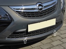 Barra Cromata per Opel Zafira C Paraurti Anteriore Cromato Tuning 01/2012 - 06/2016