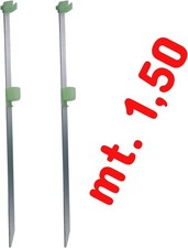 kit 2 picchetto mt. 1,50 pesca surfcasting puntale reggi canne mare alluminio