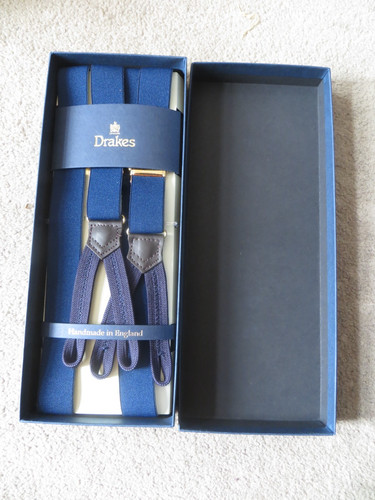 Bretelle drake blu fatte - drake's,