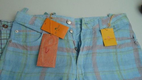 Etro milano bermuda puro lino - milano,