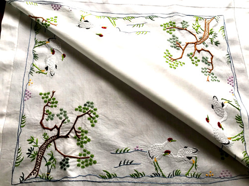 Vintage hand embroidered - hand,