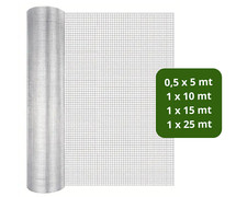 Rete Recinzione Zincata Metallica Elettrosaldata  12,5x12,5 cm Varie Misure