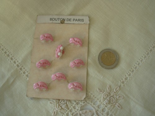 Bottoni paris macchina rosa - bottoni,