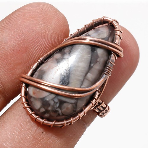 Anello rame con pietre - anello, in