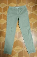 Pantaloni Zara da donna verde militare Taglia XS 34 Effetto strappato