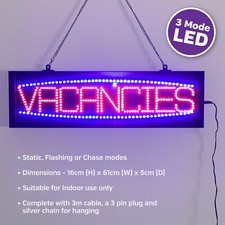 Vacanze, insegne LED Curry o Paninis con catena sospesa - Varie Opzioni