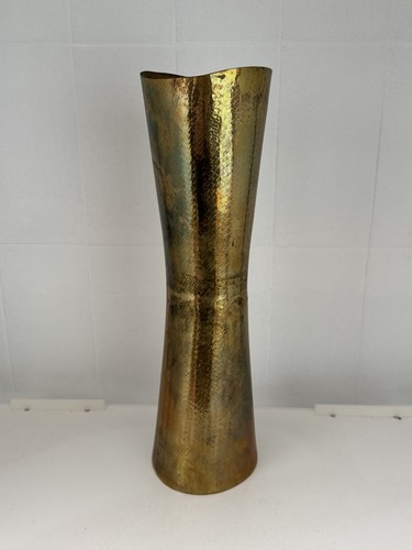 Vaso ottone battuto mano - vaso,