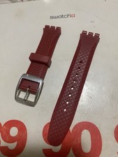 SWATCH Irony cinturino rosso nido d’ape In PVC di qualità  ansa 19 mm Nuovissimo