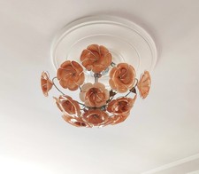 Lampadario vintage anni 80 in