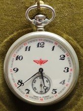 Orologio Da Tasca - Russo -Immagine A Retro Di Treno -Perfettamente Funzionante 