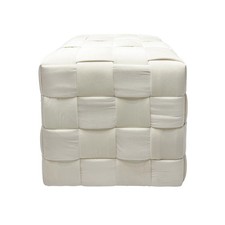 Pouf cubo intrecciato velluto