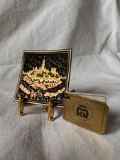 1 piatto Damascene inciso oro