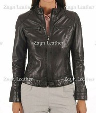 Giacca da donna nera per moto