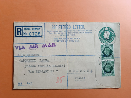 Somalia registered letter - somalia,