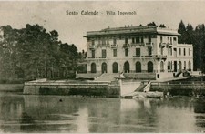 Sesto Calende Villa Ingenioli al retro indirizzata a due militari