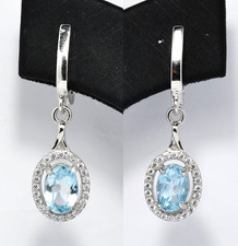 ORECCHINI IN ARGENTO 925 CON ACQUAMARINE NATURALI