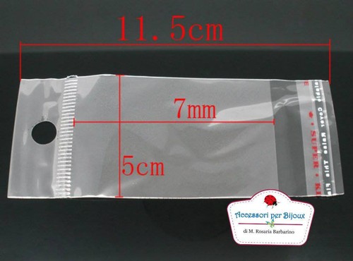 100 bustine plastica chiusura - bustine,
