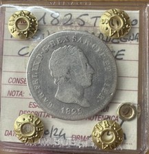 REGNO di SARDEGNA CARLO FELICE 2 lire 1825 TORINO RARA sigillata qMB SUBALPINA
