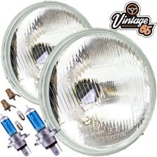 Classico Auto 7 " Pollici Faro Xenon Conversione Alogena Piatto Lente H4 Bulbo &