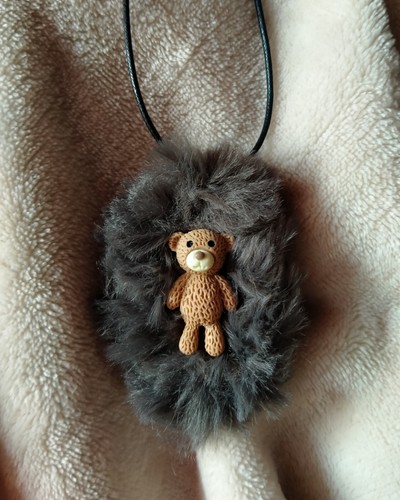 Collana peluche orsetto resina - collana,